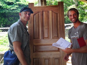 KIRF Co-Founder Mark Kirwin with Bo Fox of Project WOO purchasing doors in Rivas. Photo: Kai R. Kirwin