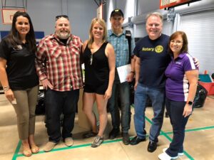 Rotary volunteers Greg, Courtney, Mark and others