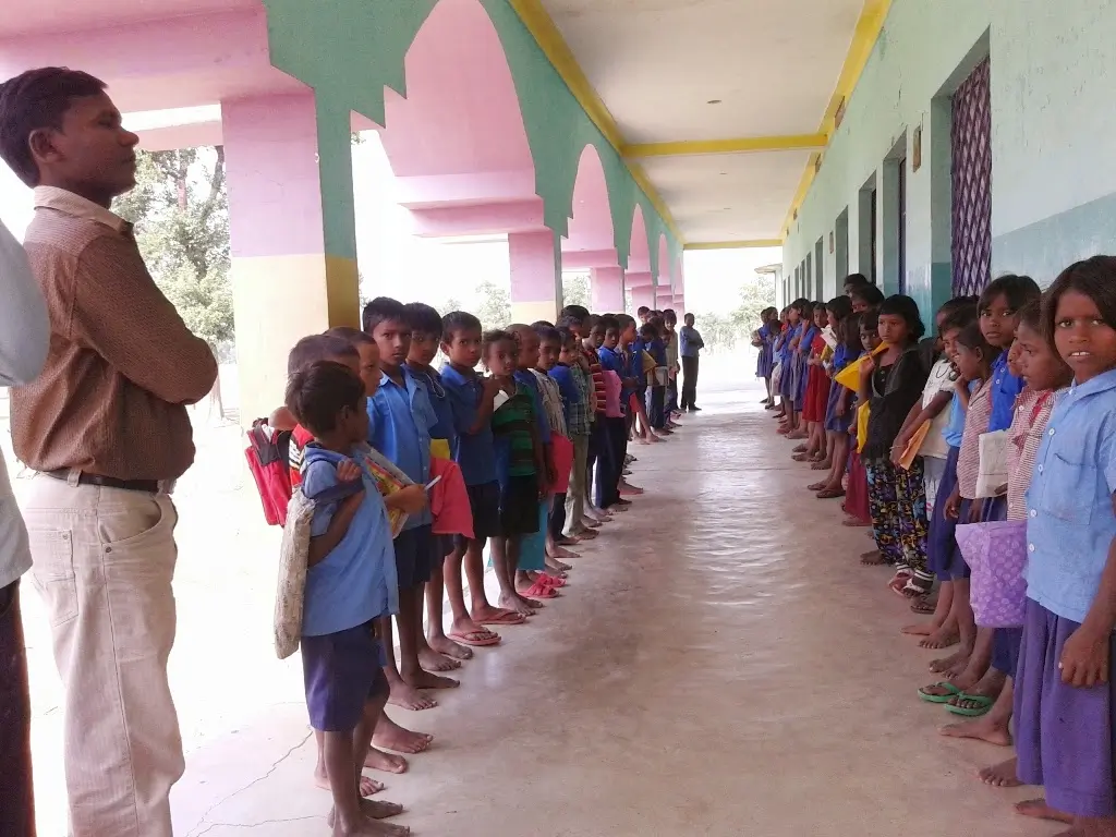 School hallway in Bihar, India
