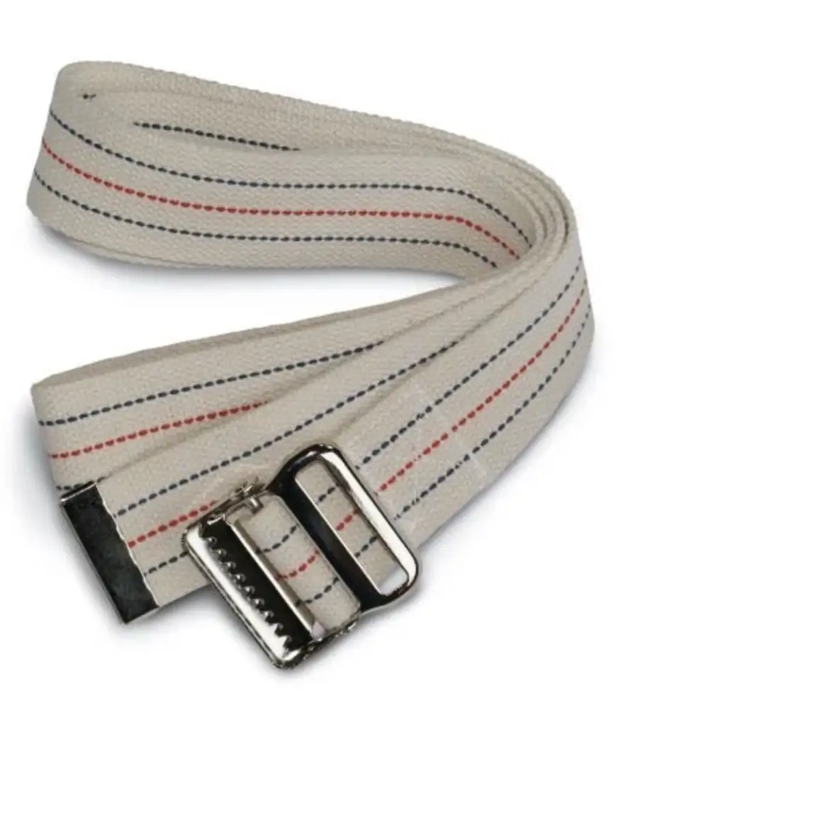 Canvas gait belt with metal buckle