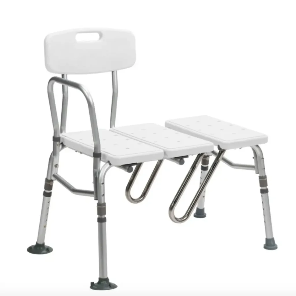 Ventura Lion's Club Medical Equipment Lending Closet Shower transfer bench with backrest and adjustable legs