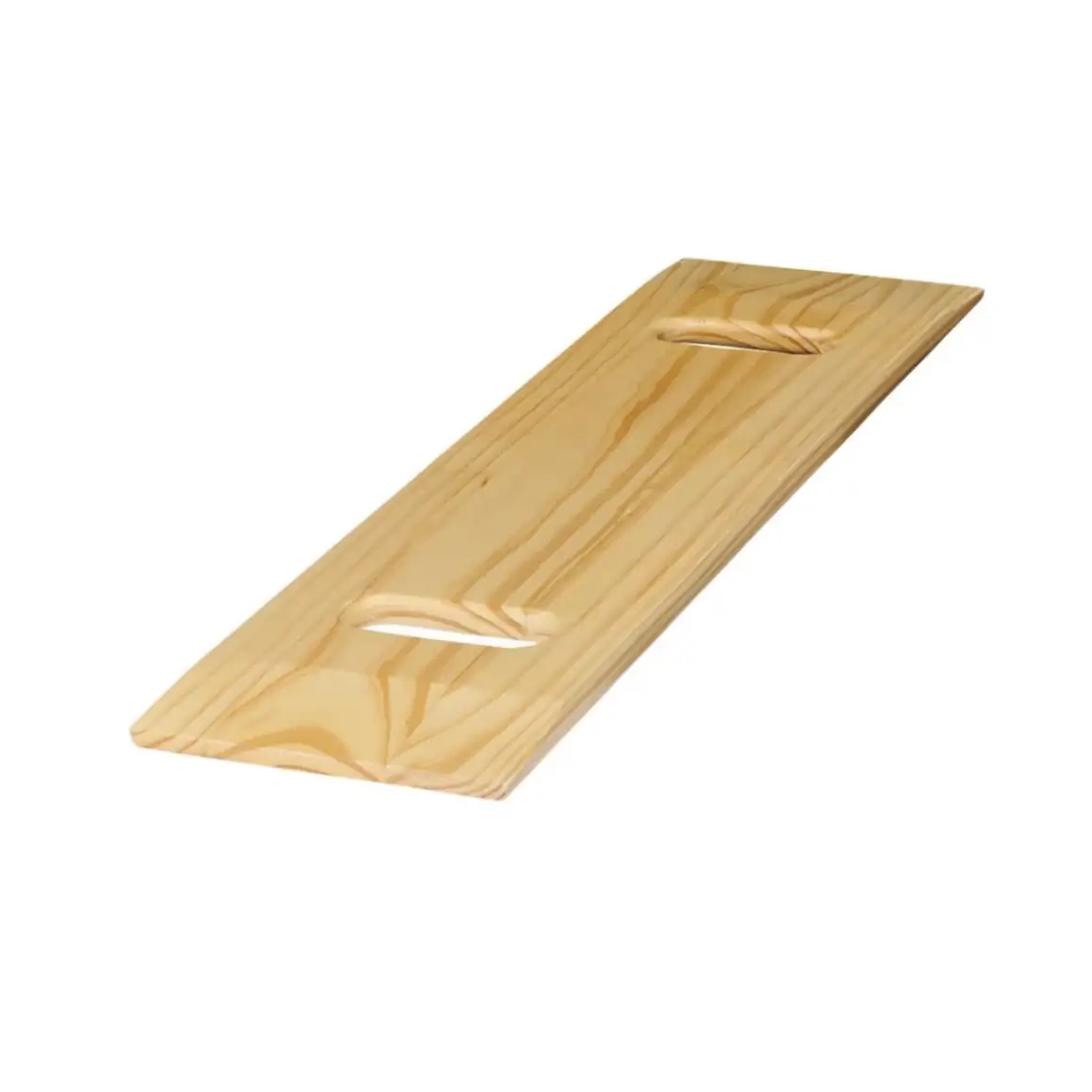 Wooden transfer board with hand cutouts
